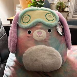 Squishmallows Barb the Rainbow Tie Dye Dog 12" Select Series SS Fuzzy Belly NEW
